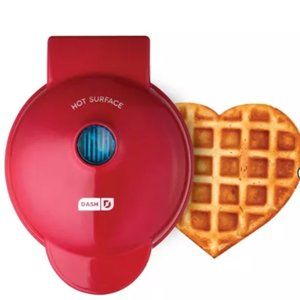 Red Waffle Maker Heart Design